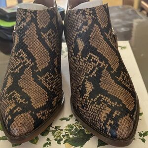 Chelsea & Violet Brown and Black Ankle Booties